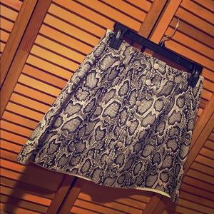 Snake print skirt
